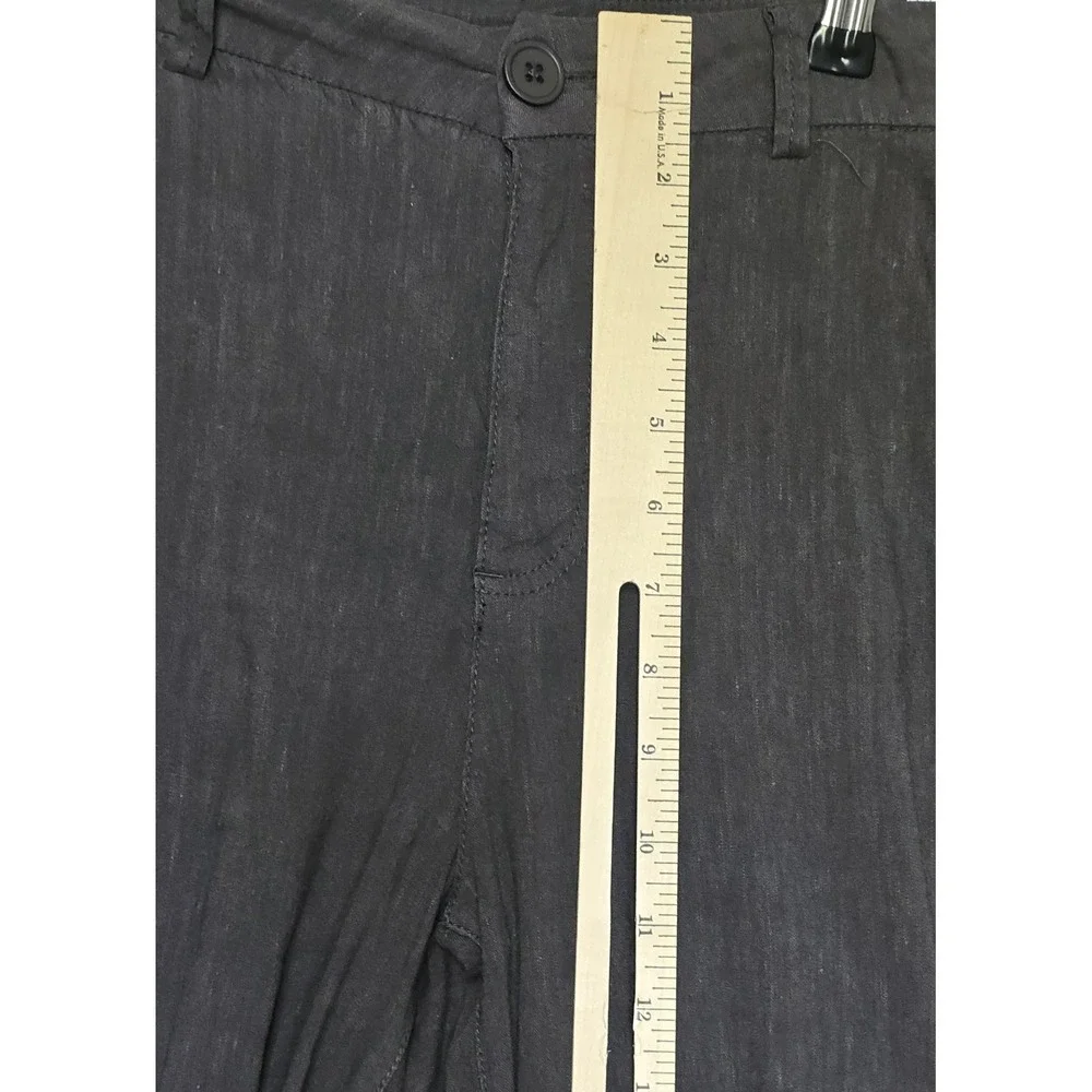 Kut From The Kloth size 4 30x26 Linen Grey Wide Leg Ankle Pants Classic City - Picture 6 of 10